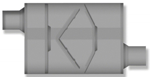 LT2552 2.5"-2.5" Dual-Dual 4"x9" Oval-13"-19" 4"x9" oval