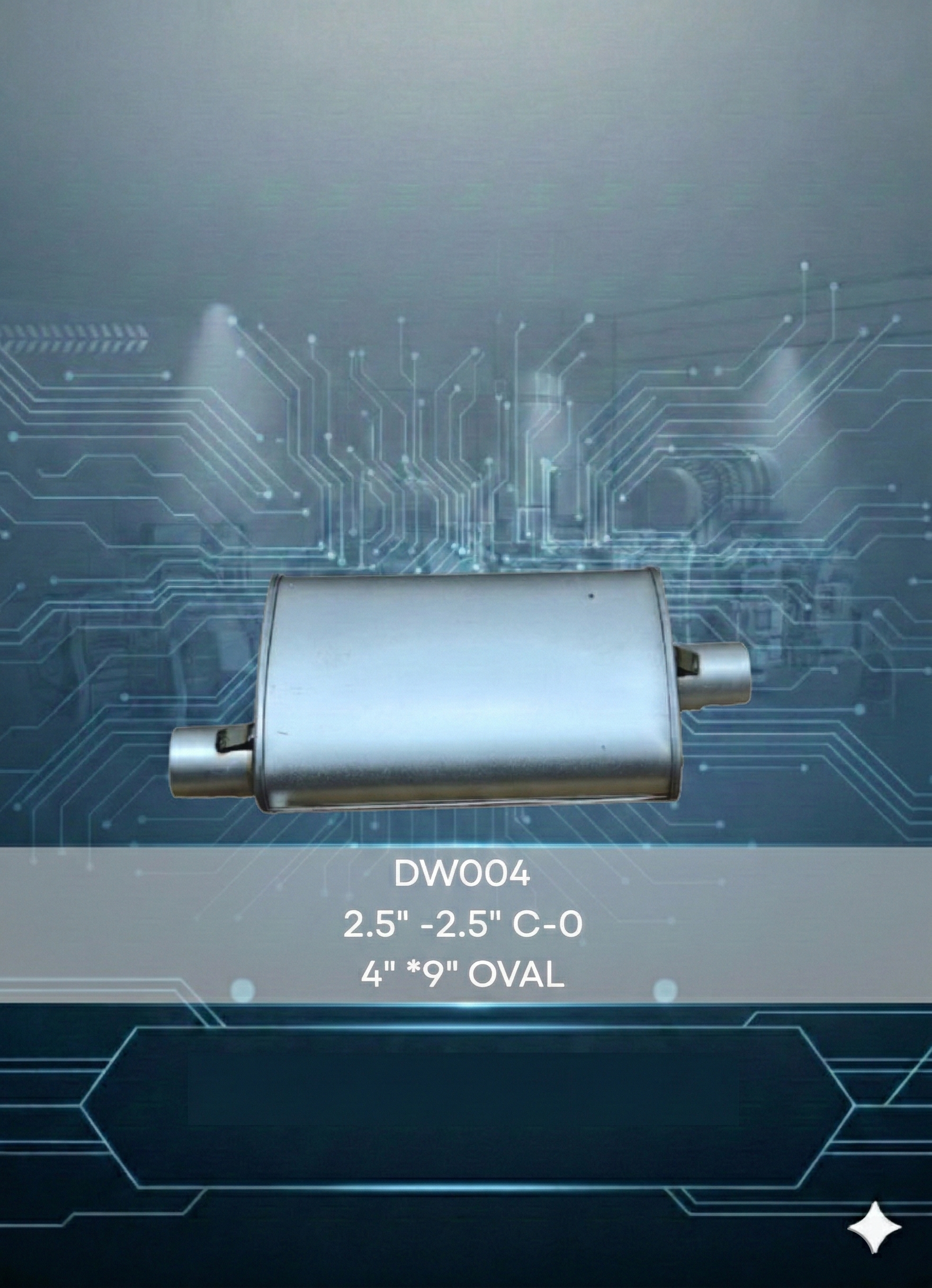 DW004 2.5"-2.5" Center-Offset 4"x9" Oval-15"-21" 4"x9" oval